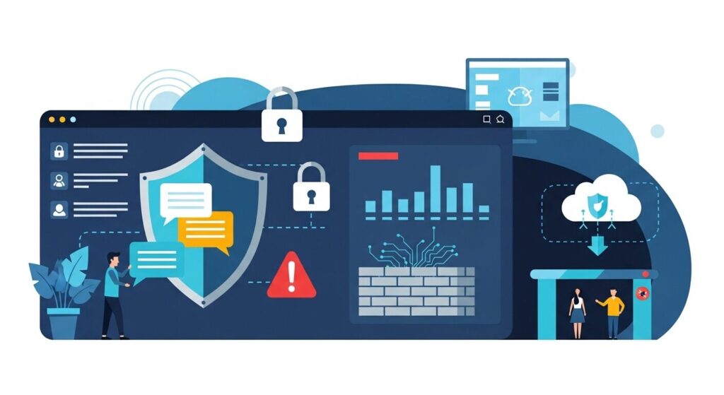 ChatGPT導入における5つのセキュリティリスクと対策のイメージ
