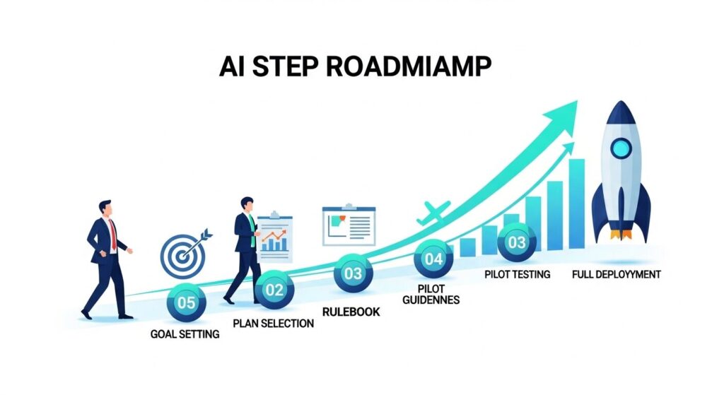ChatGPT導入の5ステップロードマップイメージ