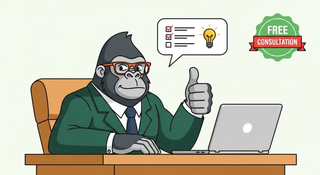 デジタルゴリラへのChatGPT業務効率化無料相談イメージ