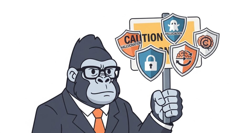 ChatGPT業務効率化のデメリットと注意点のイメージ