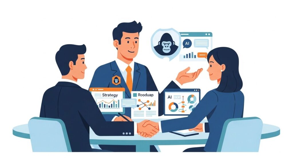 デジタルゴリラの生成AIコンサルティングサービスのイメージ