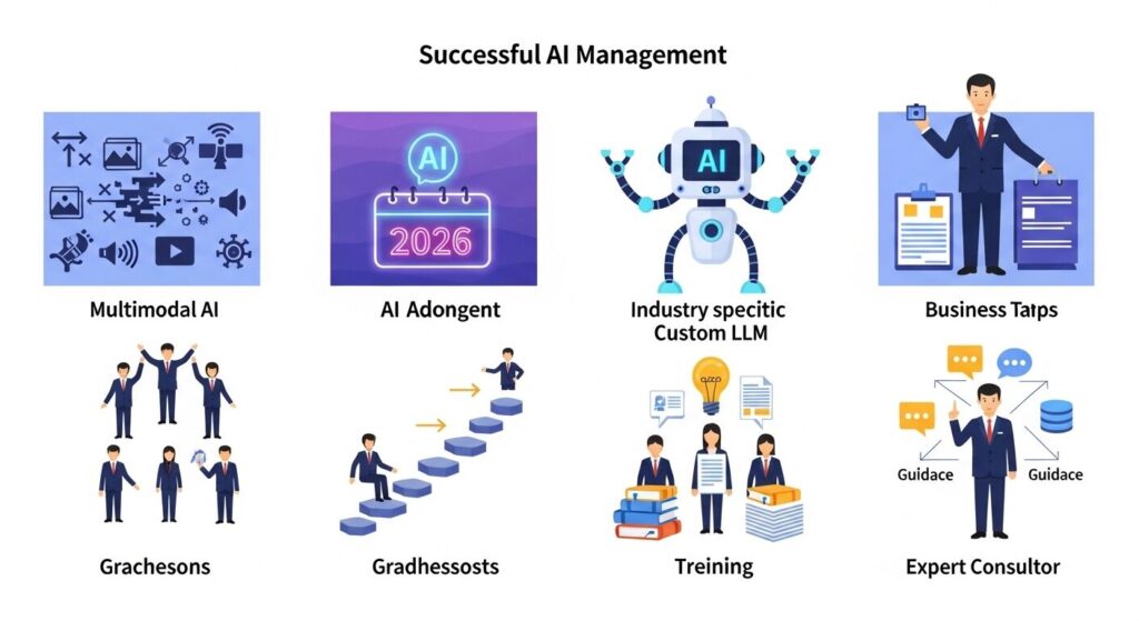 ChatGPT導入を成功させる5つのポイントのイメージ