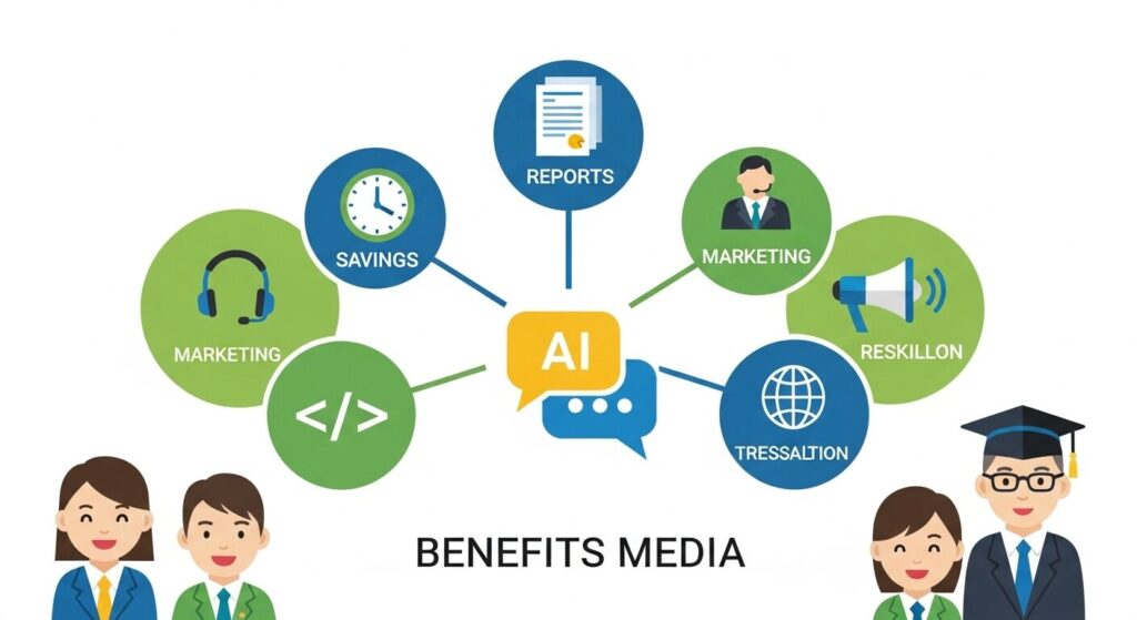 ChatGPT導入の7つのメリットを示すイメージ