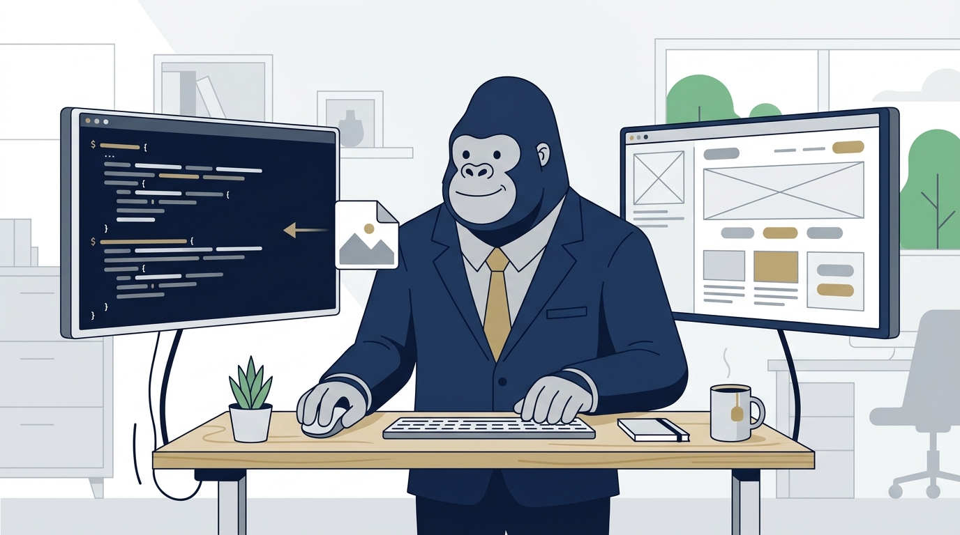 Claude Codeで画像を活用するエンジニアの作業シーン