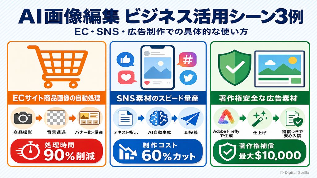 企業でAI画像編集を活用するビジネスシーン3例（EC・SNS・広告制作）