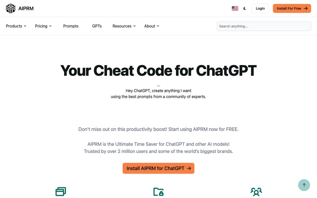 AIPRM for ChatGPTの画面