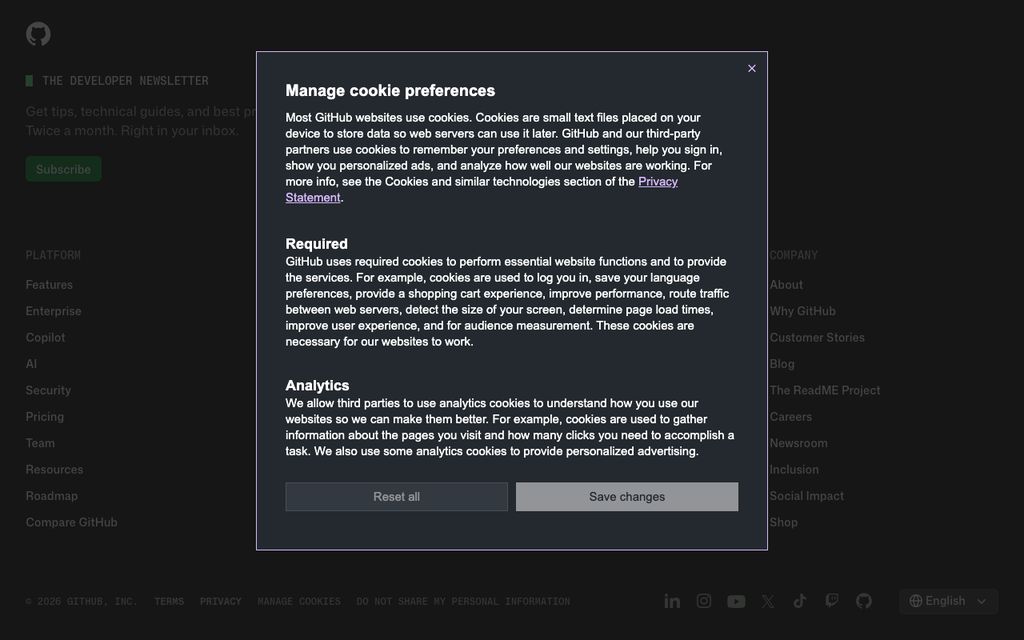 GitHub Copilotのコード補完・チャット機能の画面