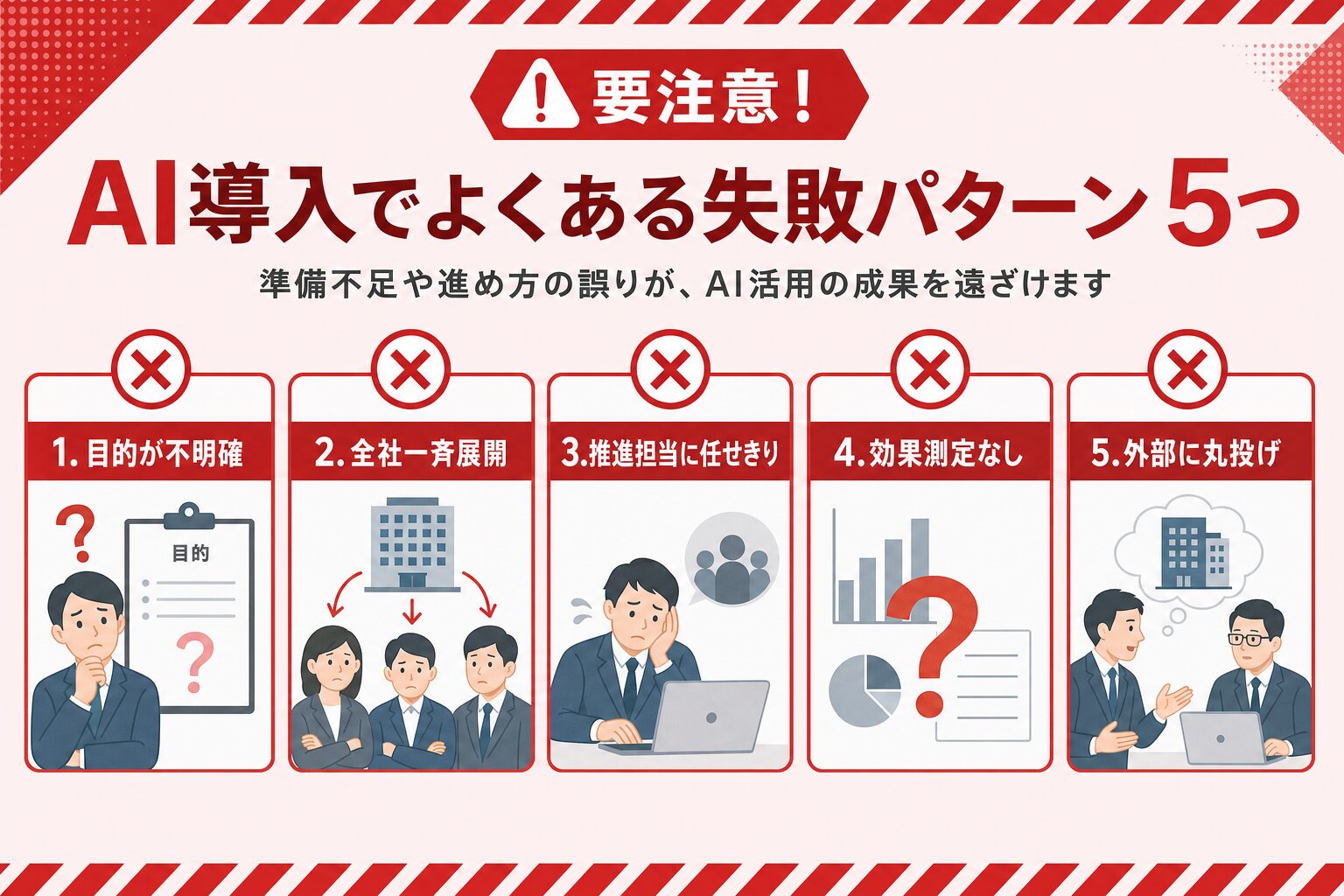 AI導入でよくある失敗パターン5つ