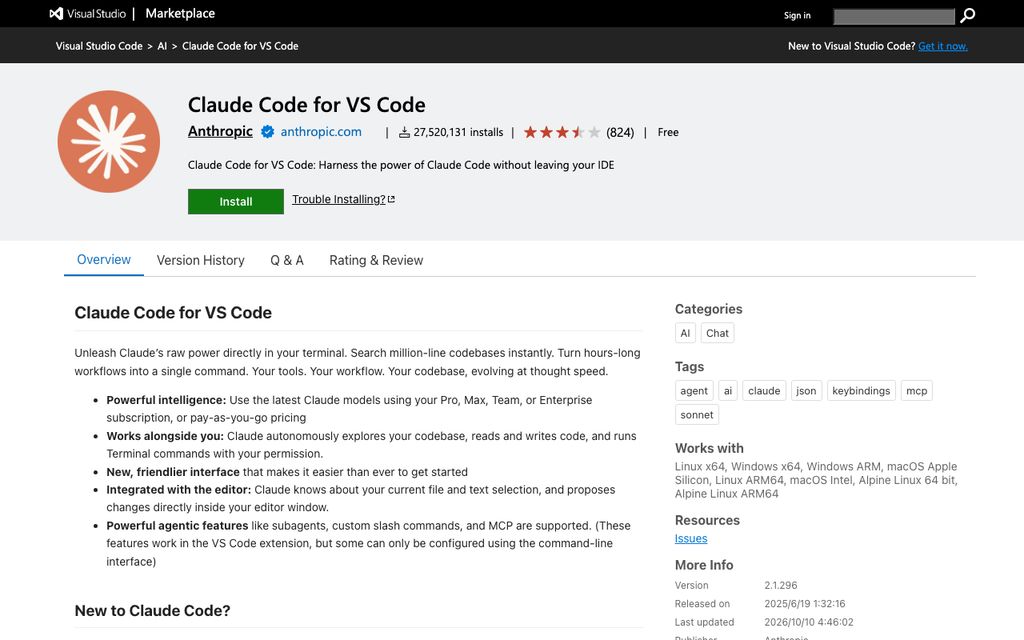 VS Code Claude Code拡張機能の画面