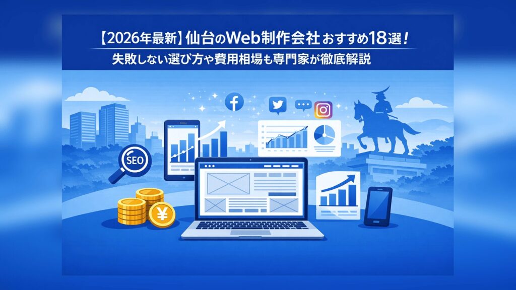 【2026年最新】仙台のWeb制作会社おすすめ18選！失敗しない選び方や費用相場も専門家が徹底解説