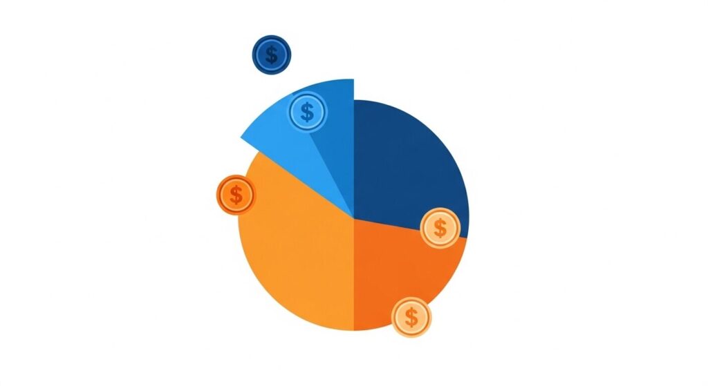 広告運用代行の料金相場と料金体系の内訳を示すイメージ